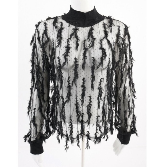 Zara feathers effect sheer top - Picture 11 of 16
